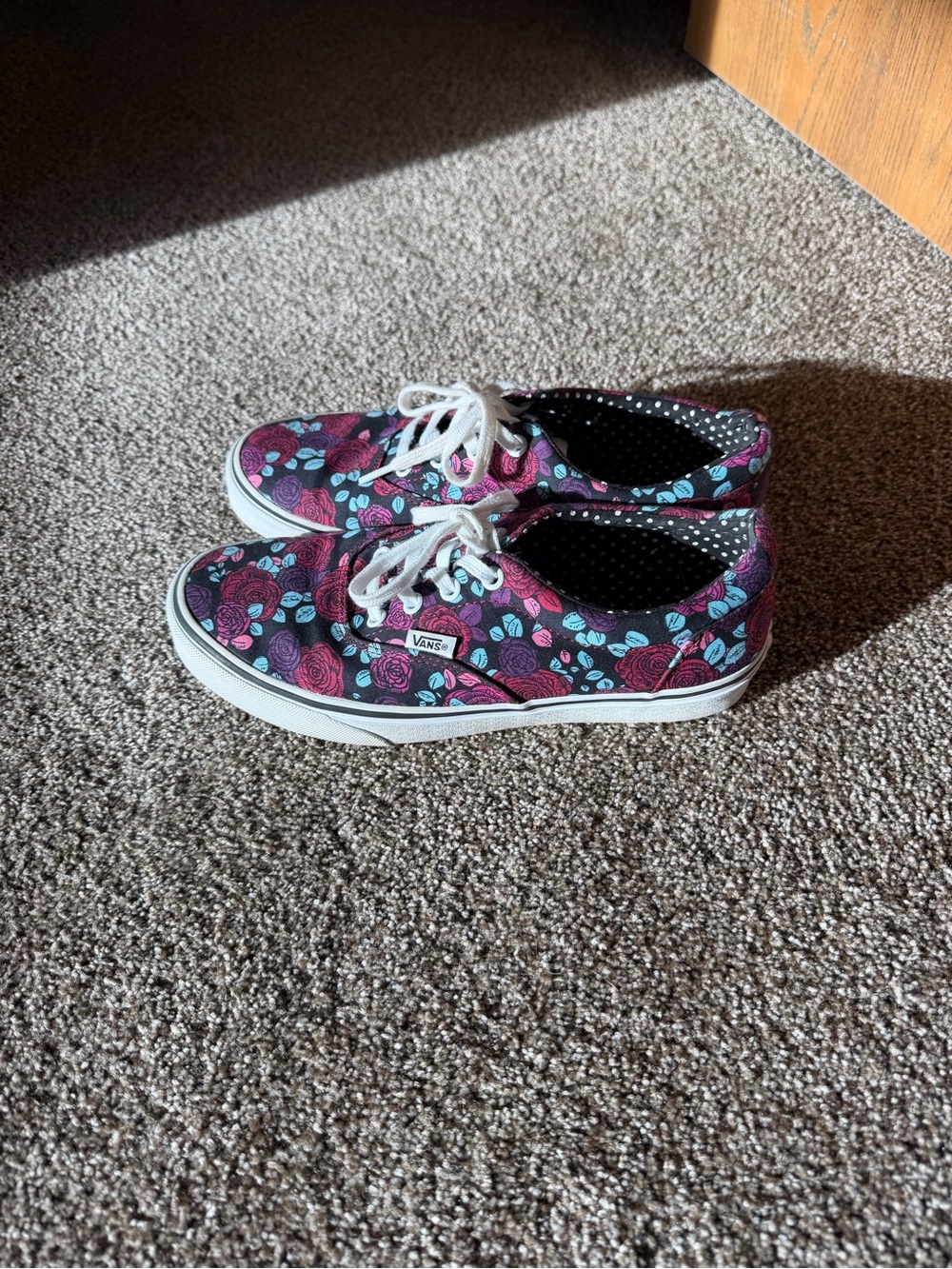 Vans Womens Floral Canvas Sneakers - Purple & Teal - Picture 4 of 9